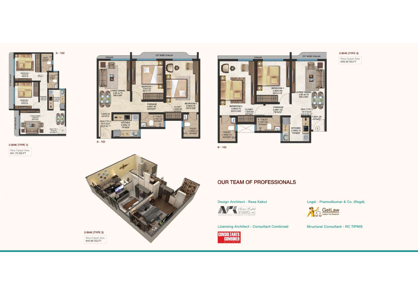 Sankirt Jasmine 2 BHK Jodi flat floor plan