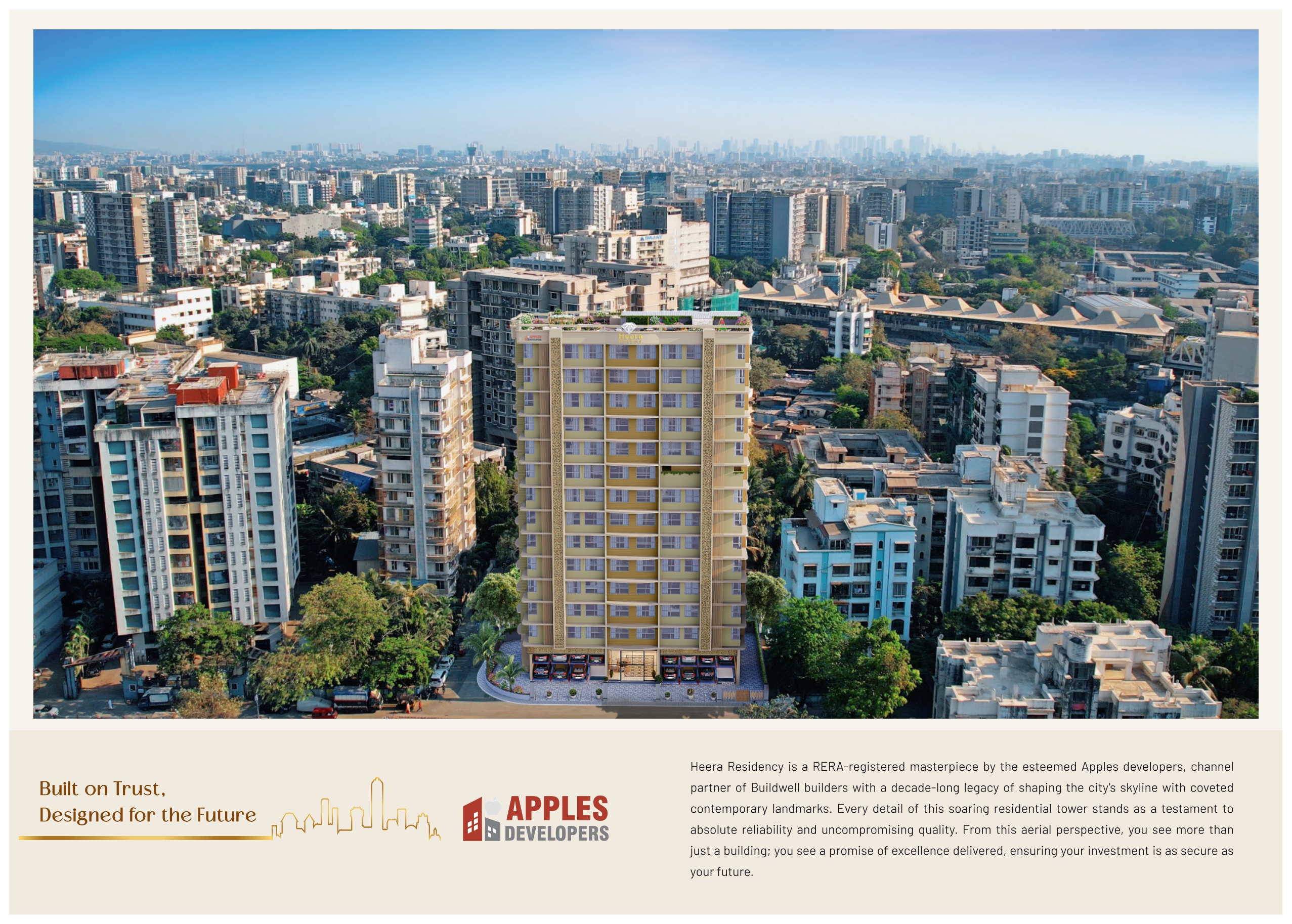 Heera residency elevation 2 3 bhk Andheri East nagardas road location