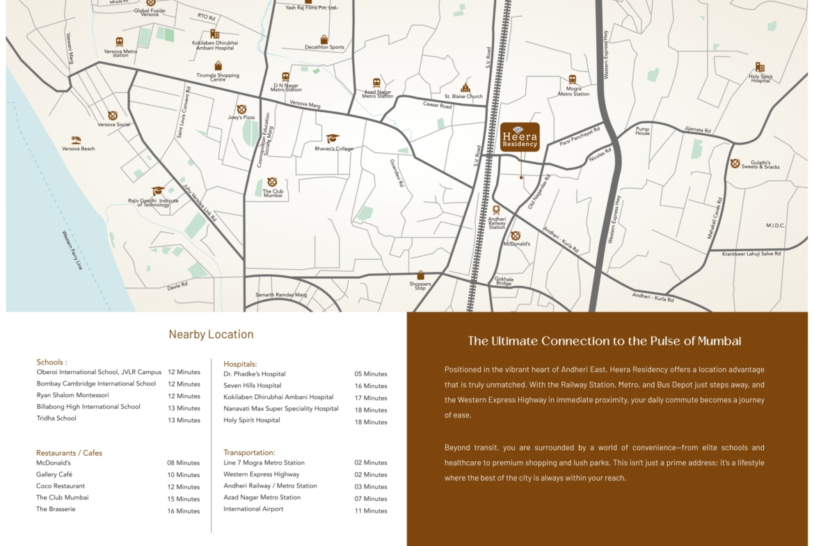 Heera residency elevation 2 3 bhk Andheri East nagardas road location